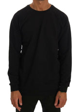 Daniele Alessandrini Black Crewneck Cotton Pullover Sweater -   -  Daniele Alessandrini.